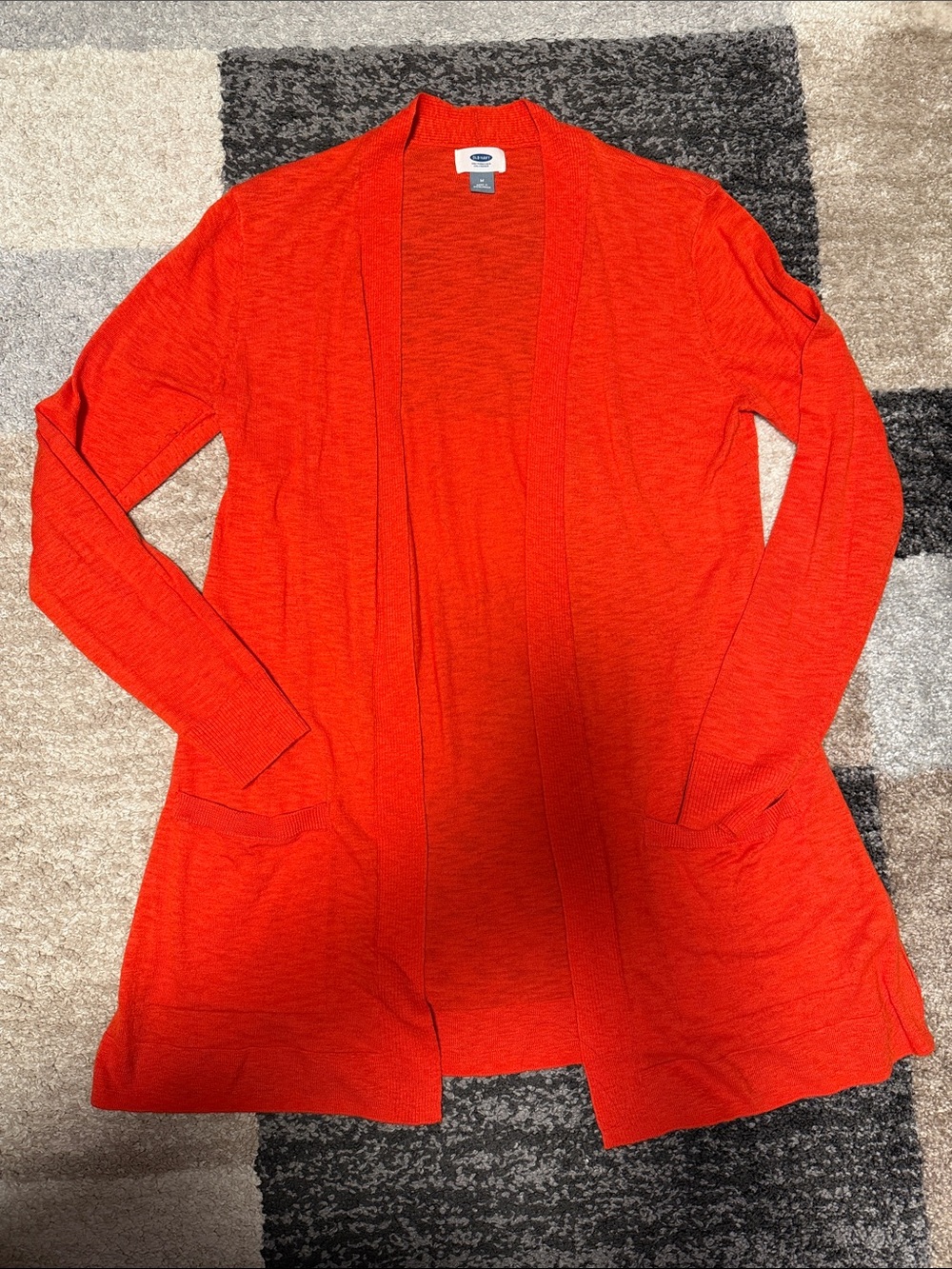 Old Navy open front cardigan, orange, size M GUC!